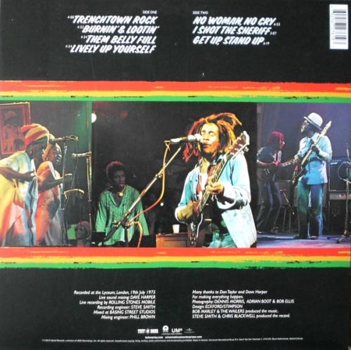 Виниловая пластинка Bob Marley & The Wailers, Live! (2015 LP)