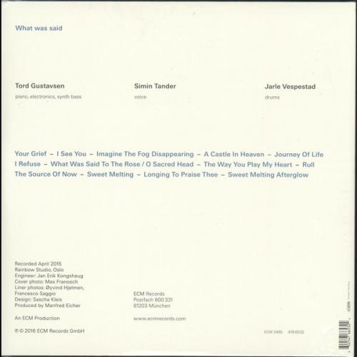 Виниловая пластинка Tord Gustavsen TORD GUSTAVSEN: WHAT WAS SAID