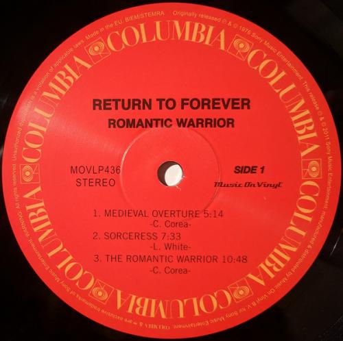 Виниловая пластинка Return To Forever — ROMANTIC WARRIOR (LP)