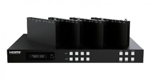 Набор из матричного коммутатора HDMI и приемников HDBaseT Prestel MHT-44R150