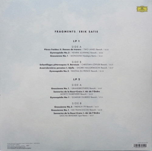 Виниловая пластинка Сборник - Satie: Fragments (Satie Reworks & Remixes) (Black Vinyl 2LP)
