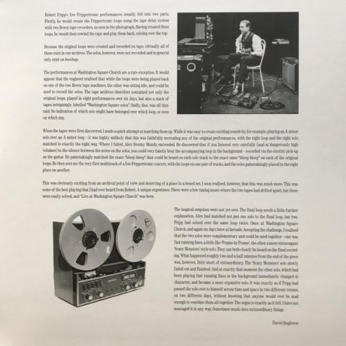 Виниловая пластинка Robert Fripp - Washington Square Church (Black Vinyl 2LP)