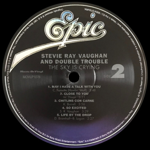 Виниловая пластинка Stevie Ray Vaughan - The Sky Is Crying (Black Vinyl LP)