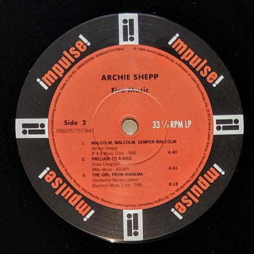 Виниловая пластинка Shepp, Archie, Fire Music