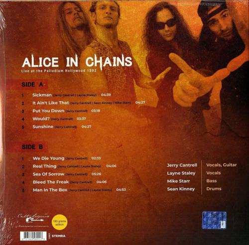 Виниловая пластинка Alice In Chains - Live At The Palladium Hollywood 1992 (180 Gram Black Vinyl LP)