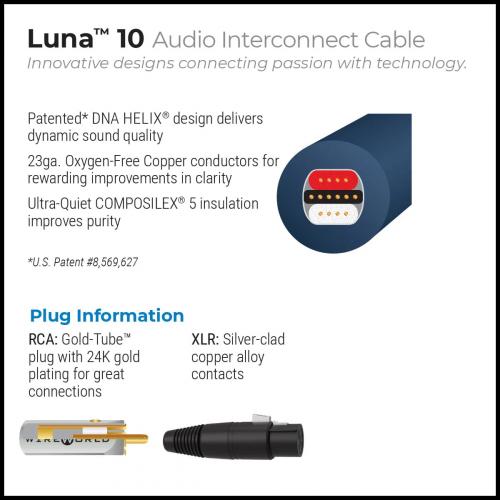 Кабель межблочный аудио Wire World Luna 10 Balanced Audio Interconnect (LBI3.0M-10) 3.0m