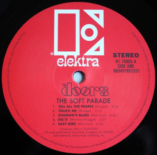 Виниловая пластинка WM THE DOORS, THE SOFT PARADE (50TH ANNIVERSARY) (180 Gram Black Vinyl)