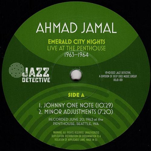 Виниловая пластинка Ahmad Jamal - Emerald City Nights: Live At The Penthouse 1963 - 1964 (Black Vinyl 2LP)
