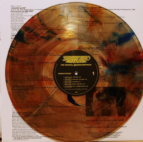 Виниловая пластинка OST - Saturday Night Fever (Various Artists) (Red/Orange/Blue Marble Vinyl LP)