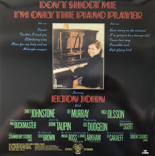 Виниловая пластинка Elton John, Don’t Shoot Me I’m Only The Piano Player (Remastered 2017)