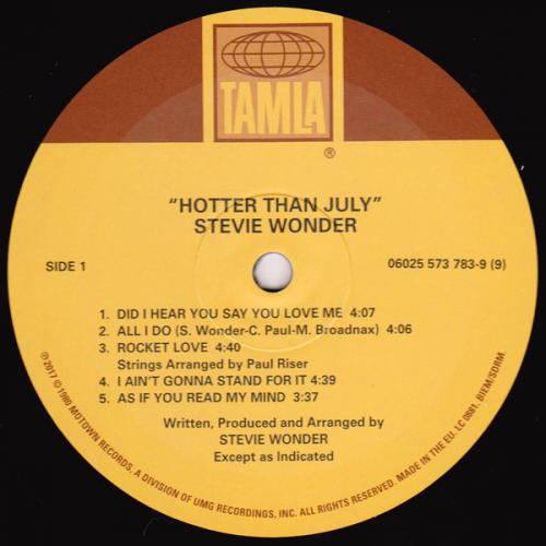 Виниловая пластинка Stevie Wonder, Hotter Than July
