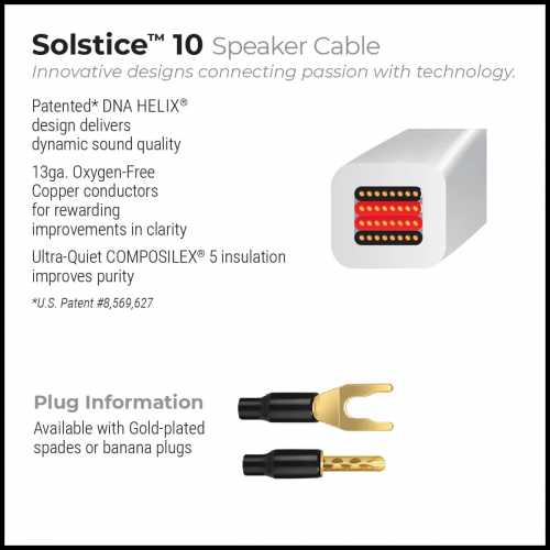 Акустический кабель Wire World Solstice 10 Biwire Speaker Cable Pair (BAN-BAN) (SOB2.0MB-10) 2.0m