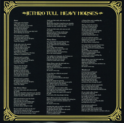 Виниловая пластинка WM Jethro Tull Heavy Horses (Steven Wilson Remix) (180 Gram)