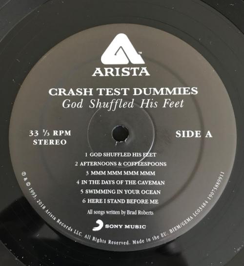 Виниловая пластинка Crash Test Dummies, God Shuffled His Feet (Black Vinyl)