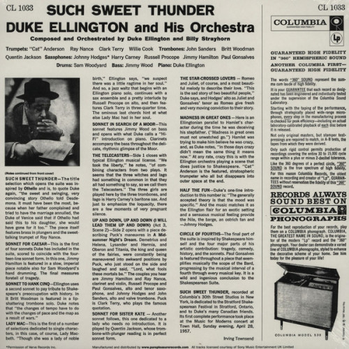 Виниловая пластинка Duke Ellington - Such Sweet Thunder (Analogue) (Black Vinyl LP)