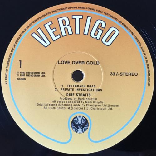 Виниловая пластинка Dire Straits, Love Over Gold