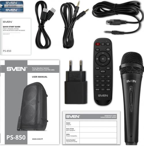 Портативная колонка Sven PS-850 Black