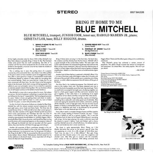 Виниловая пластинка Blue Mitchell - Bring It Home To Me (Tone Poet) (Black Vinyl LP)