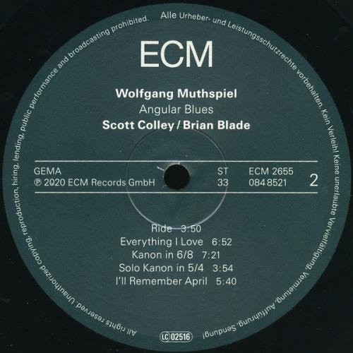 Виниловая пластинка Wolfgang Muthspiel/S.Colley, B.Blade — ANGULAR BLUES (LP/180g)