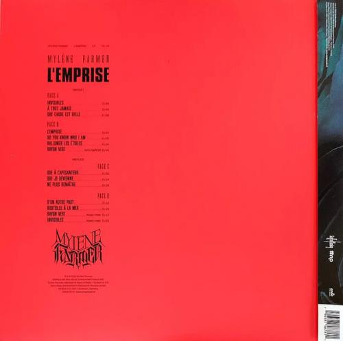Виниловая пластинка Mylène Farmer – L'emprise  (Black Vinyl 2LP)