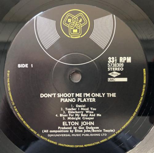 Виниловая пластинка Elton John, Don’t Shoot Me I’m Only The Piano Player (Remastered 2017)