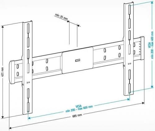 Кронштейн для телевизора Holder LCD-F6608 черный