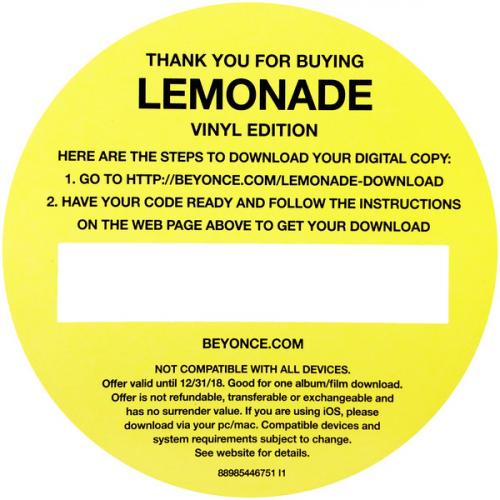 Виниловая пластинка Sony Beyonce Lemonade (180 Gram Yellow Vinyl/+Booklet/Gatefold)