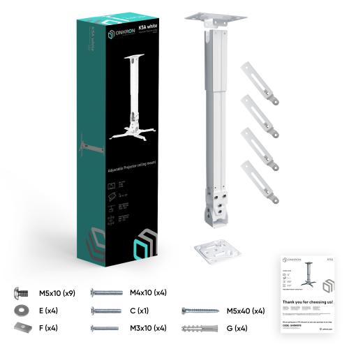 Крепеж для проектора Onkron K5A white