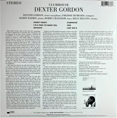 Виниловая пластинка Gordon, Dexter, Clubhouse