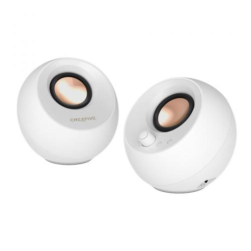 Полочная акустика Creative PEBBLE PRO (с адаптером) White