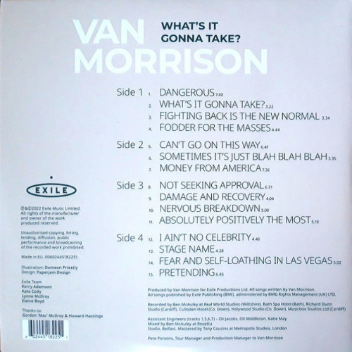 Виниловая пластинка Van Morrison - What's It Gonna Take? (Black Vinyl 2LP)