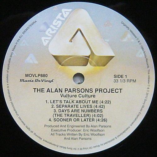 Виниловая пластинка The Alan Parsons Project - VULTURE CULTURE