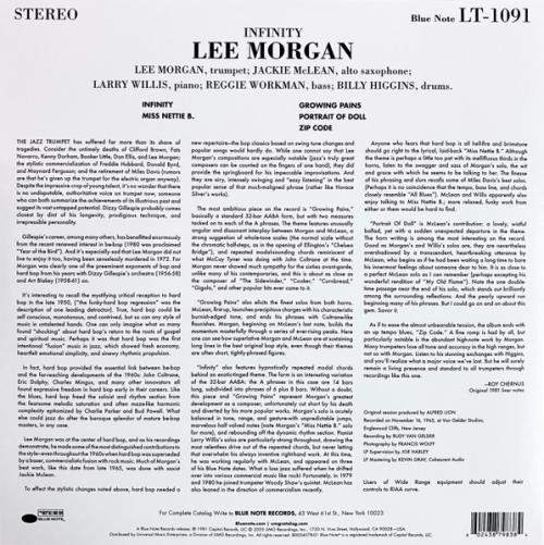 Виниловая пластинка Lee Morgan - Infinity (Tone Poet)