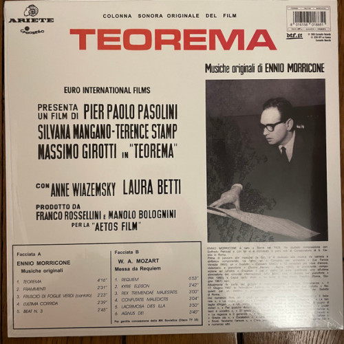 Виниловая пластинка Саундтрек - Teorema (Ennio Morricone) (Coloured Vinyl LP)