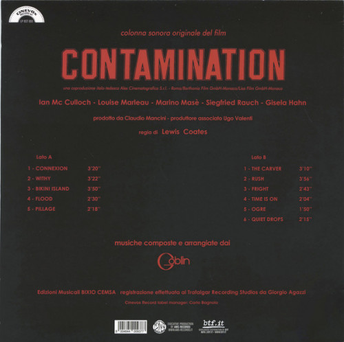 Виниловая пластинка Саундтрек - Contamination (Goblin) (Coloured Vinyl LP)