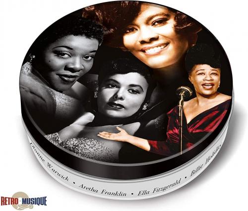 Подставки из винила JAZZ DIVAS - 8 PIECES COASTER SET WITH REAL VINYL COASTERS - RETRO MUSIQUE