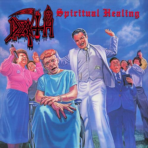 Виниловая пластинка Death - Spiritual Healing (Red, Cyan Blue And Black] With White, Hot Pink And Cyan Blue Splatter Vinyl LP)