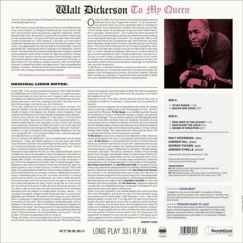 Виниловая пластинка Dickerson, Walt - To My Queen (Black Vinyl LP)