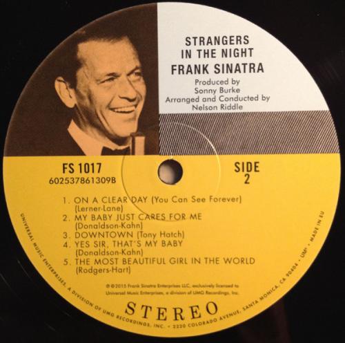 Виниловая пластинка Frank Sinatra, Strangers In The Night