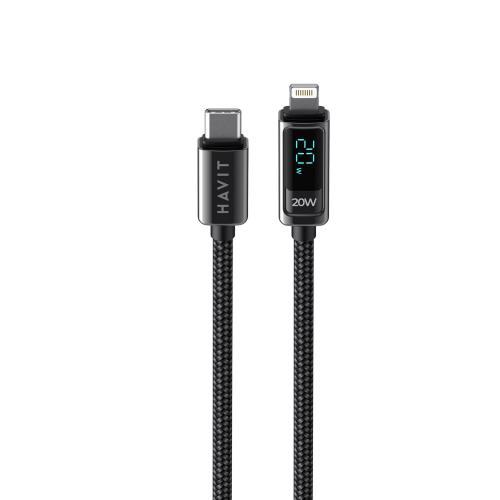 USB кабель HAVIT CB6246 USB-C - Lightning BK 1.2m