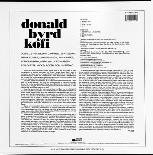 Виниловая пластинка Donald Byrd - Kofi (Analogue, Tone Poet) (Black Vinyl LP)