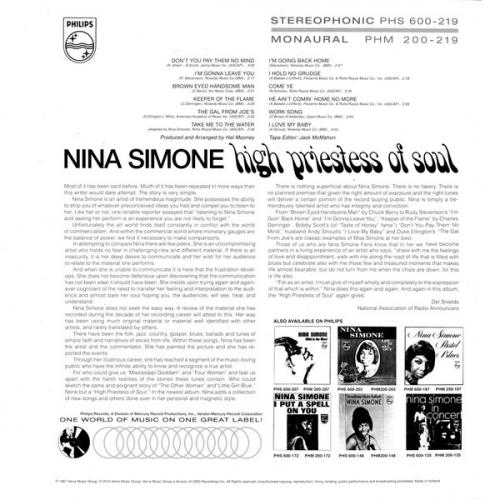 Виниловая пластинка Simone, Nina, High Priestess Of Soul