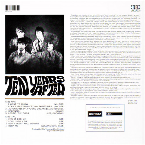 Виниловая пластинка Ten Years After - Ten Years After (Black Vinyl LP)