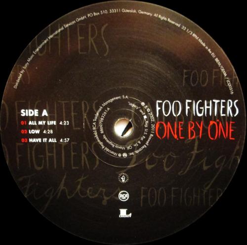 Виниловая пластинка Foo Fighters ONE BY ONE (180 Gram)
