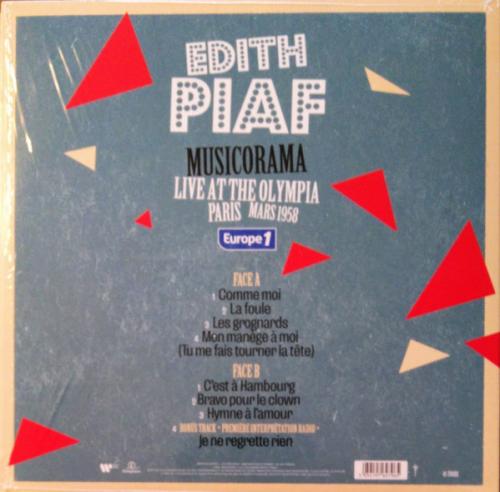 Виниловая пластинка Edith Piaf - Musicorama Live At The Olympia Paris Mars 1958  (Coloured Vinyl LP)