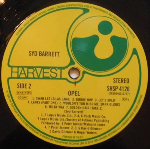 Виниловая пластинка PLG Syd Barrett Opel (Gatefold)