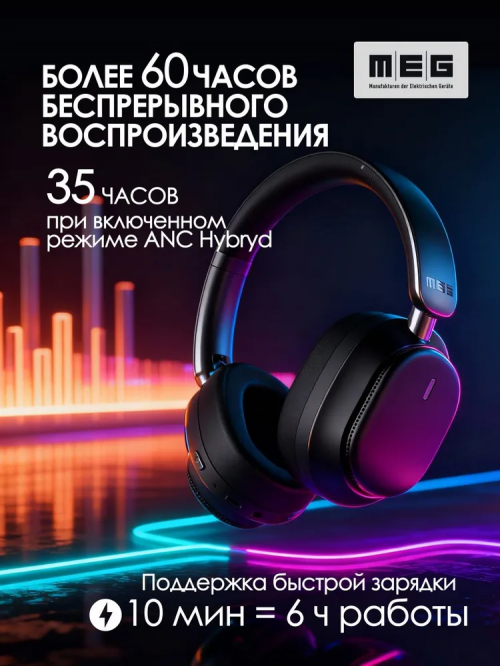 Наушники MEG HWA200BL