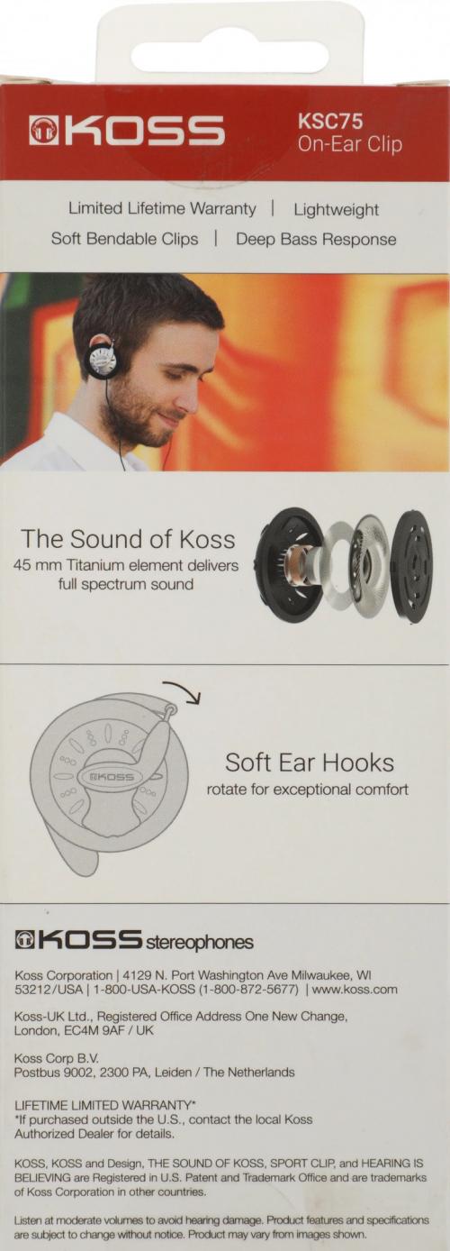 Наушники KOSS KSC75 Silver (Black)