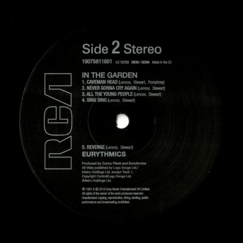 Виниловая пластинка Sony Eurythmics In The Garden (180 Gram)
