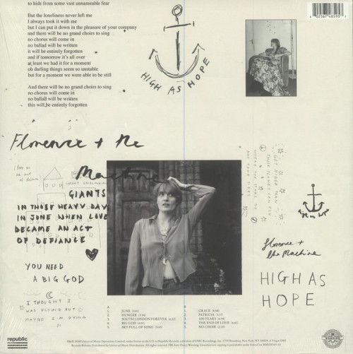 Виниловая пластинка Florence + The Machine, High As Hope (Standard LP)